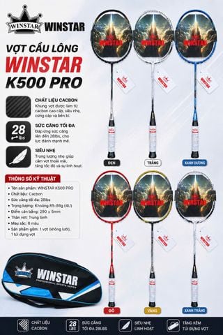 Vợt Cầu Lông Winstar K500 Pro Chính Hãng