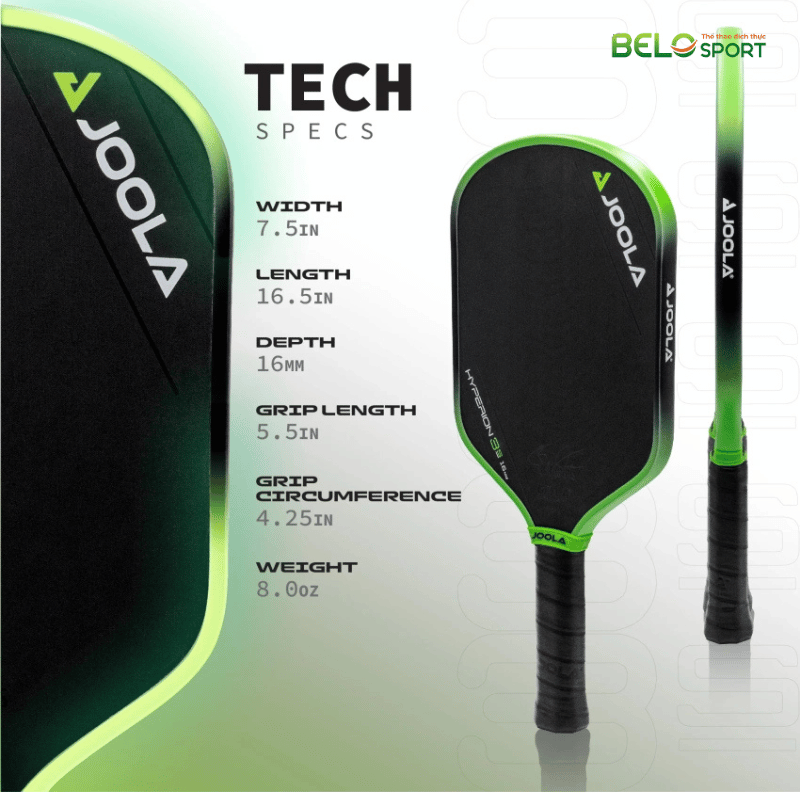 Vợt Pickleball Joola Ben Johns Hyperion 3S Màu Xanh Chuối