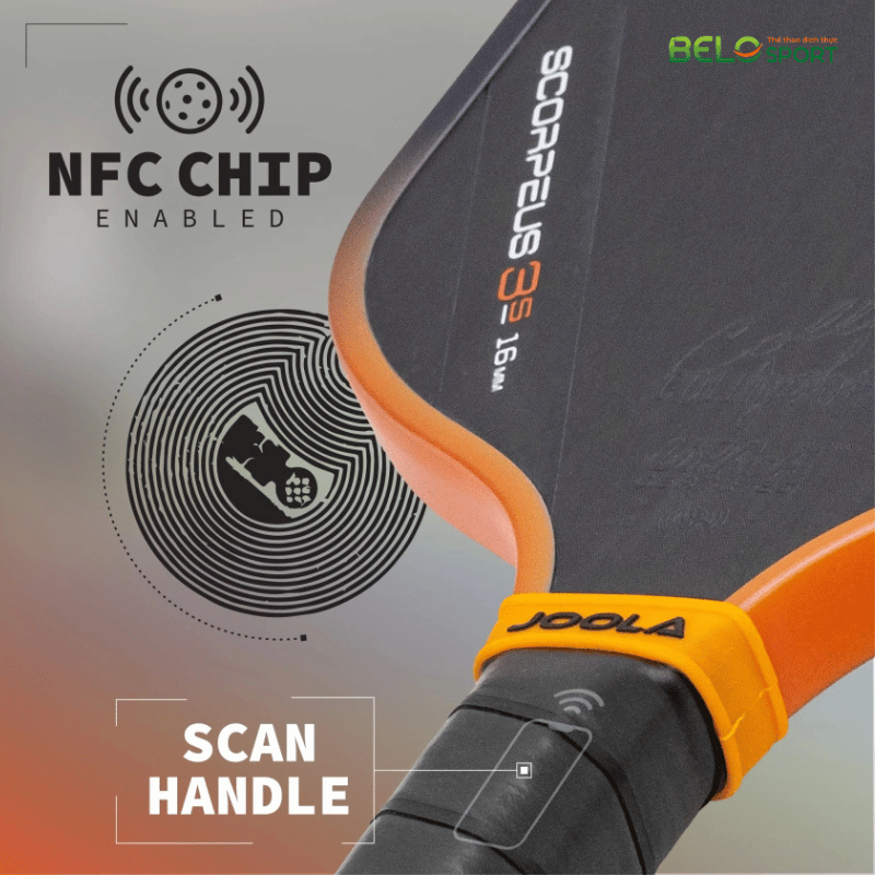 Vợt Pickleball Joola Collin Johns Scorpeus 3S Màu Cam