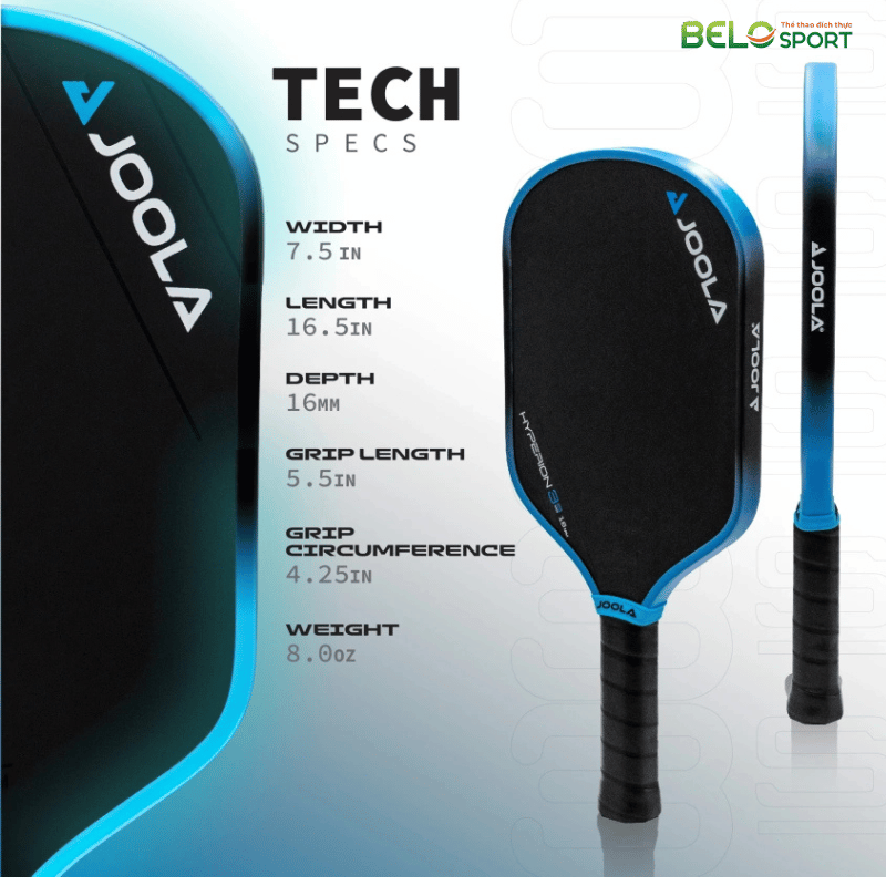 Vợt Pickleball Joola Simone Jardim Hyperion 3S Màu Xanh Dương