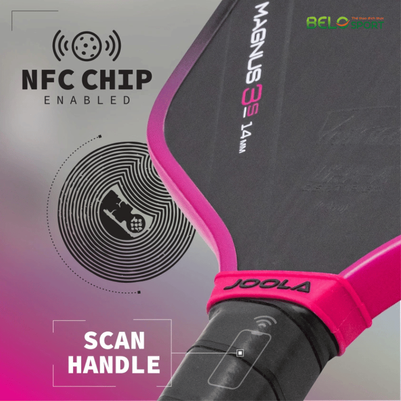 Vợt Pickleball Joola Tyson McGuffin Magnus 3S Màu Hồng