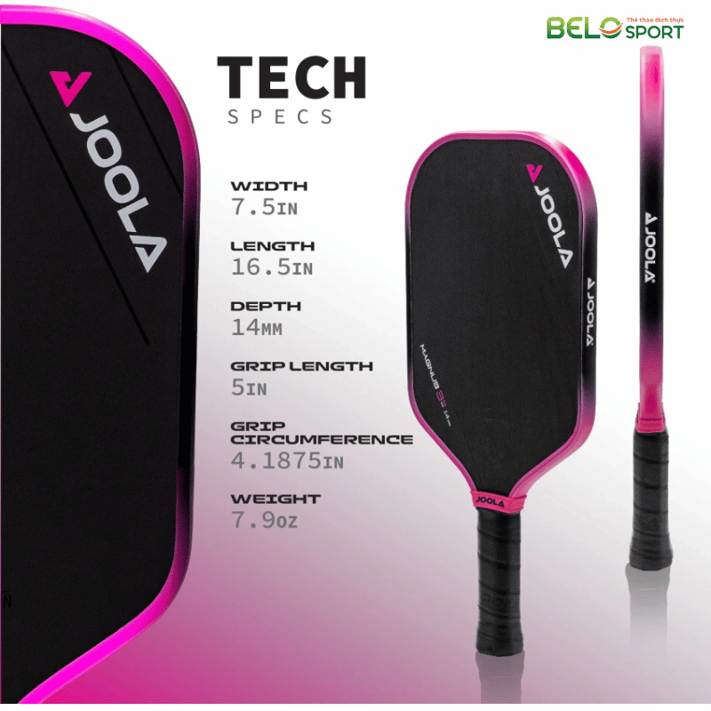 Vợt Pickleball Joola Tyson McGuffin Magnus 3S Màu Hồng