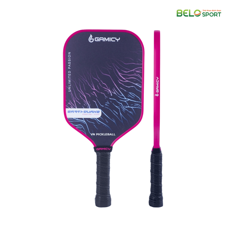 Vợt Pickleball Kaiwin Gamicy Earthquake Pro 14mm Màu Hồng