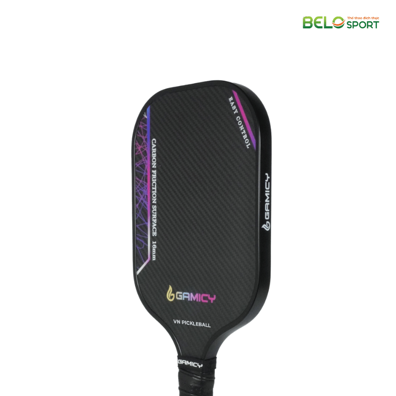 Vợt Pickleball Kaiwin Gamicy Moment T700 3K 14mm Màu Đen