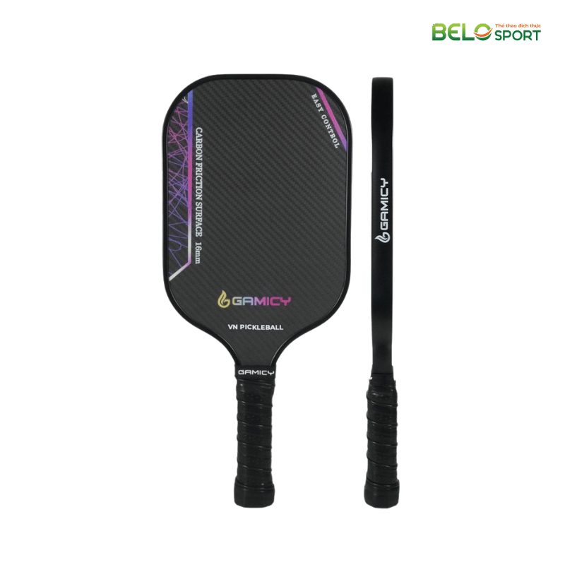 Vợt Pickleball Kaiwin Gamicy Moment T700 3K 14mm Màu Đen