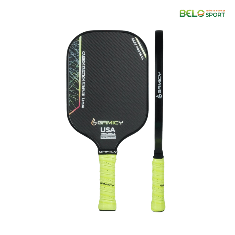 Vợt Pickleball Kaiwin Gamicy Moment T700 3K 14mm Màu Xanh Chuối
