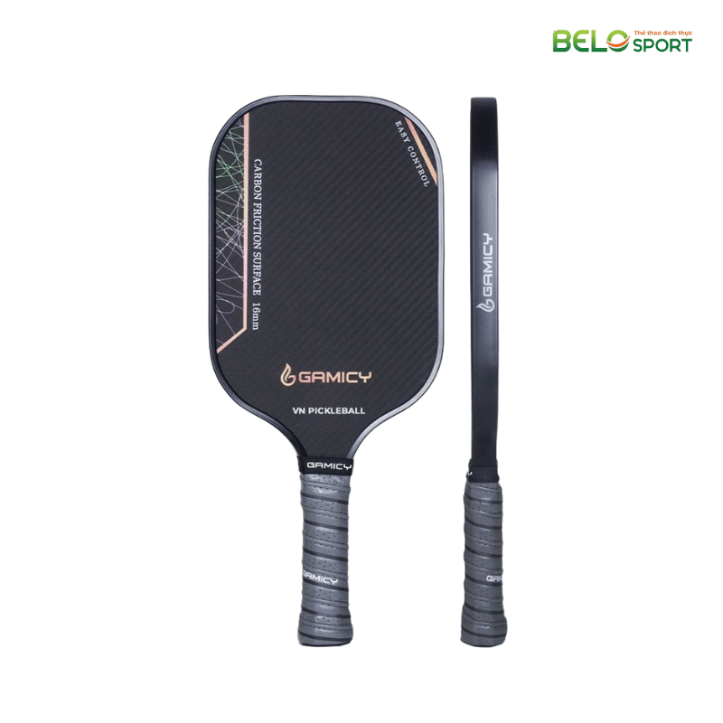 Vợt Pickleball Kaiwin Gamicy Moment T700 3K 16mm Màu Cam Xám