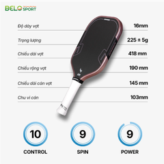 Vợt Pickleball Kamito Dominus (16mm)