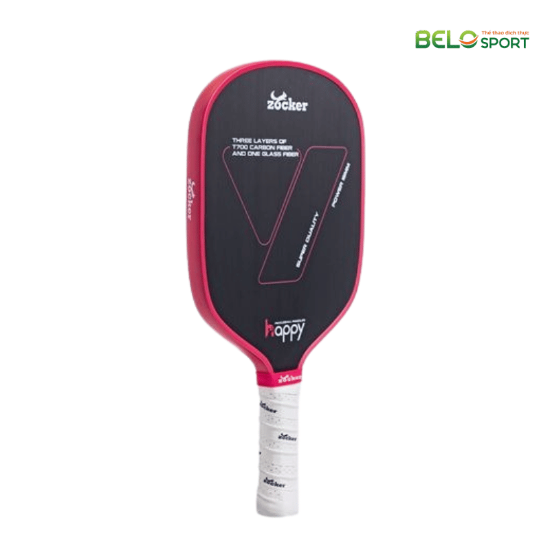 Vợt Pickleball Zocker Happy HP2 Super Quality Màu Hồng