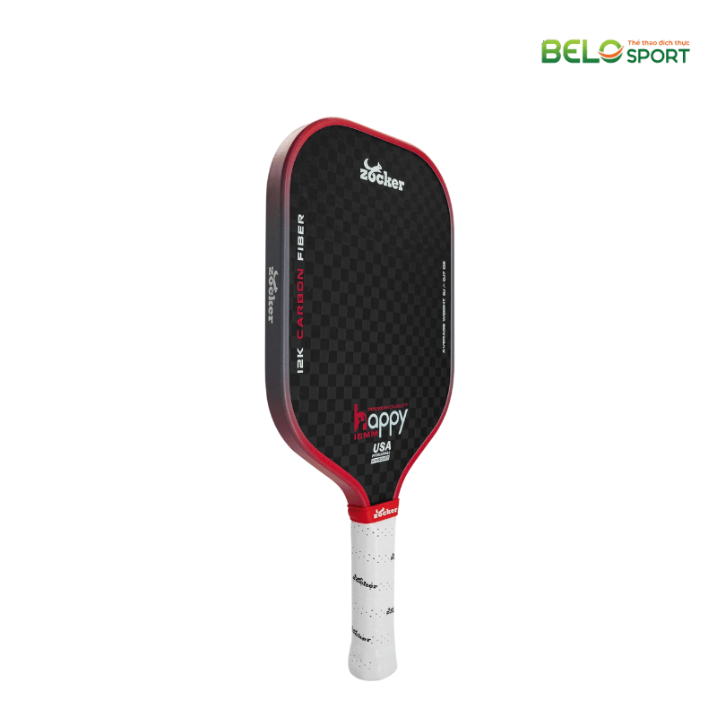 Vợt Pickleball Zocker Happy HP3 Premium Quality Màu Đỏ