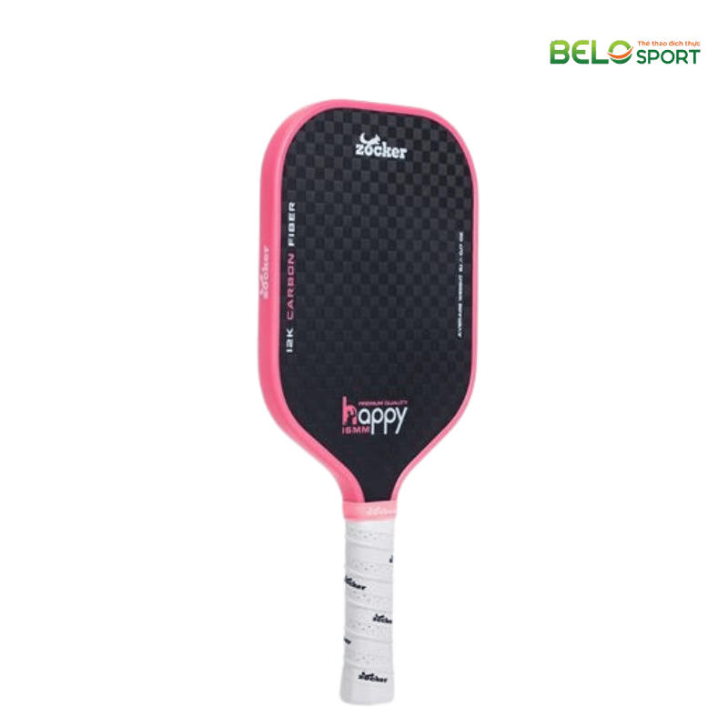 Vợt Pickleball Zocker Happy HP3 Premium Quality Màu Hồng