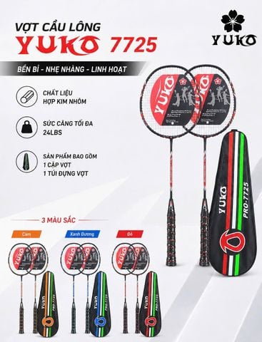 Vợt Cầu Lông Yuko 7725 Chính Hãng