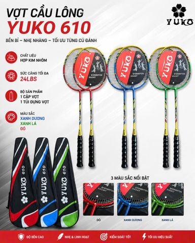 Vợt Cầu Lông Yuko 610 Chính Hãng