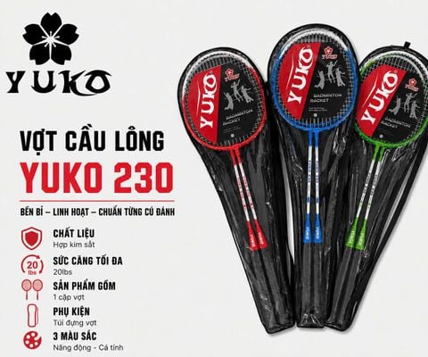 Vợt Cầu Lông Yuko 230 Bao Kính Chính Hãng