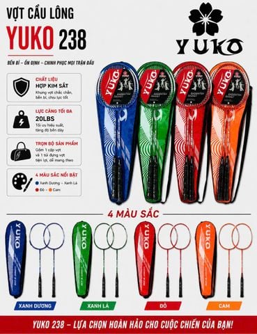 Vợt Cầu Lông Yuko 238 Chính Hãng