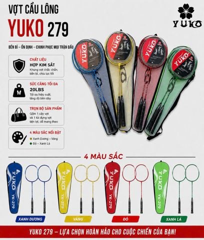 Vợt Cầu Lông Yuko 279 Chính Hãng