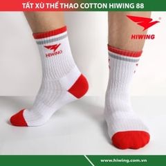 Tất Thể Thao Hiwing 88 Màu Trắng Đỏ
