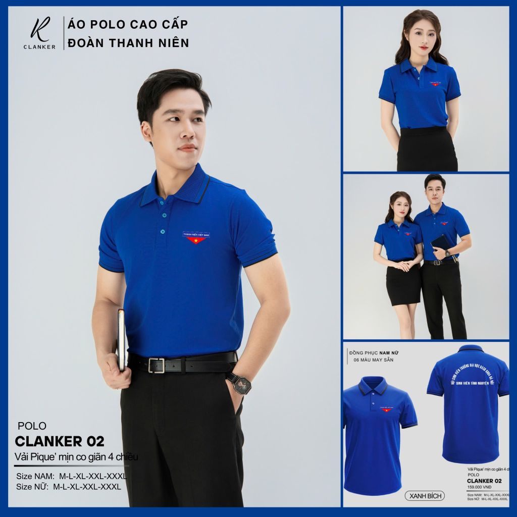 Áo Polo Đoàn Thanh Niên Việt Nam Cờ Đỏ Sao Vàng Nam Nữ