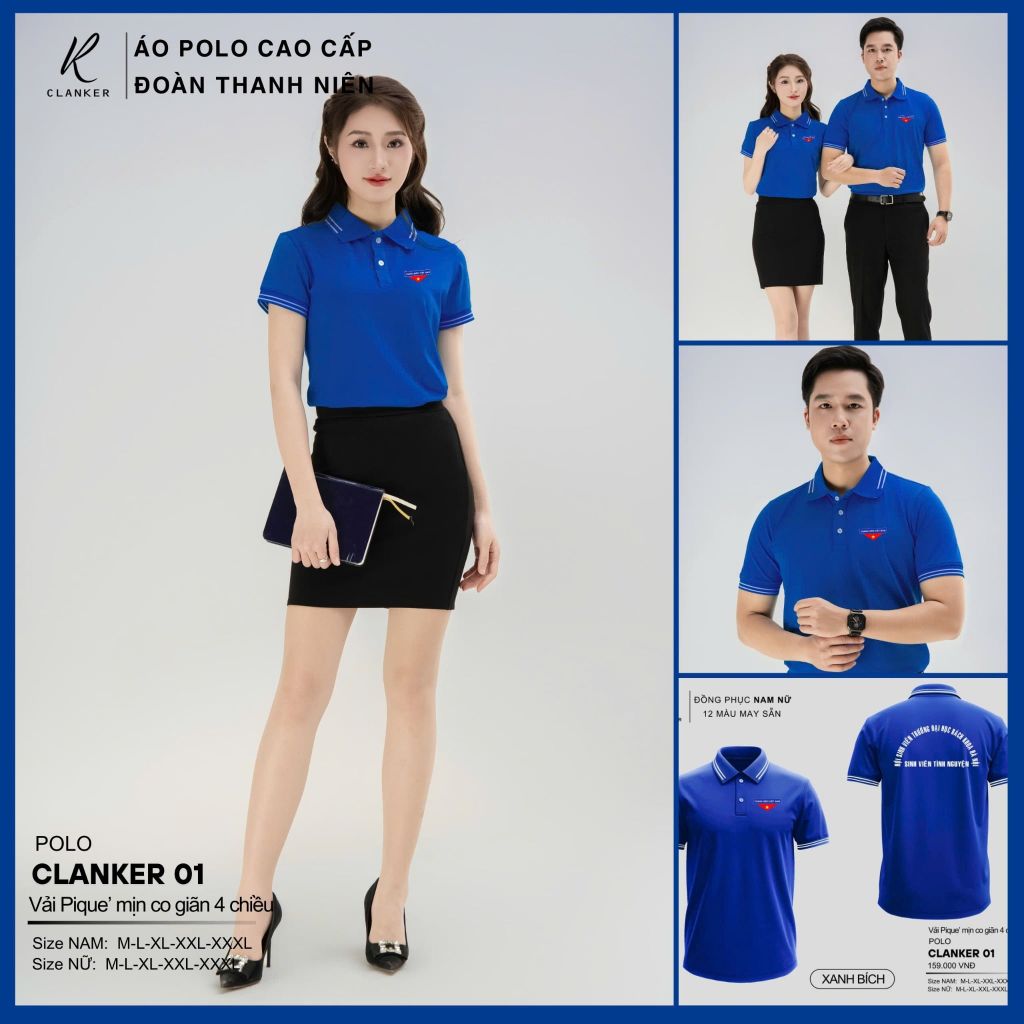 Áo Polo Đoàn Thanh Niên Việt Nam Cờ Đỏ Sao Vàng Nam Nữ
