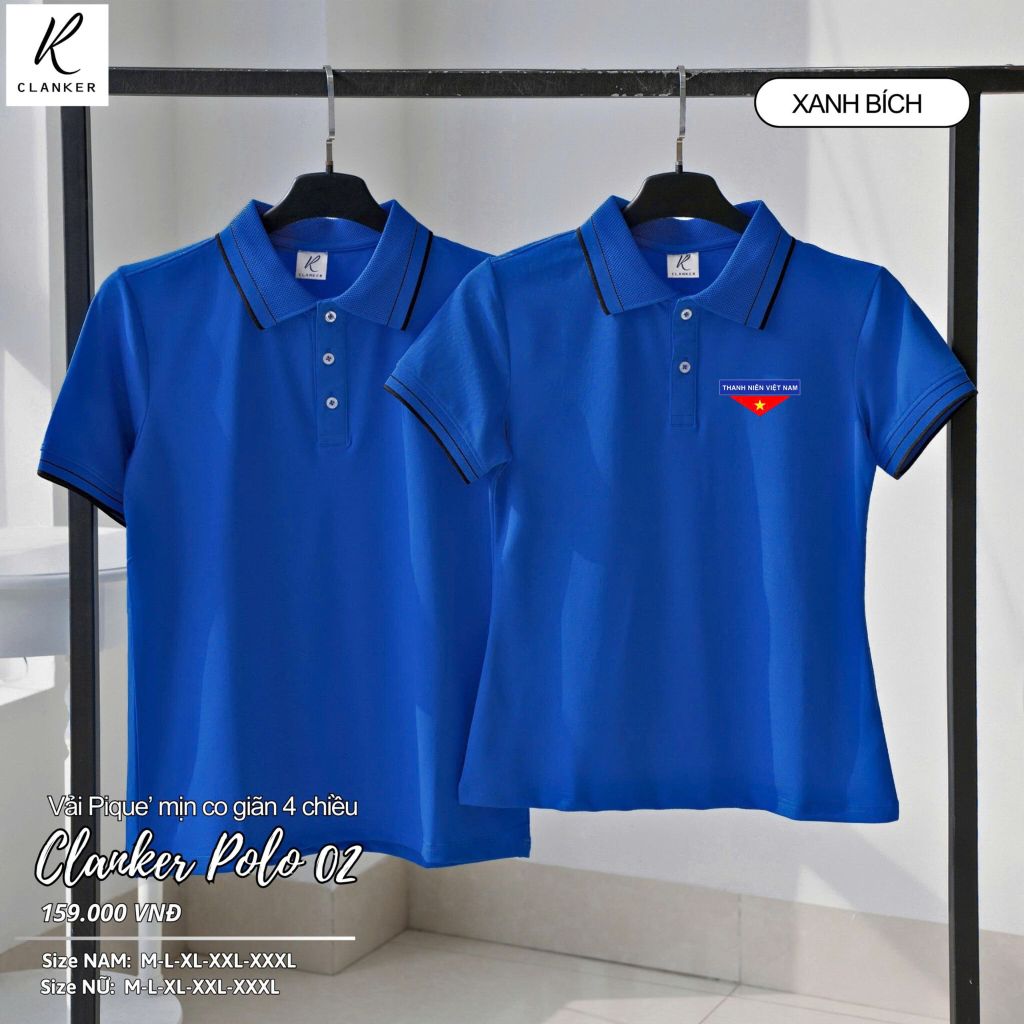 Áo Polo Đoàn Thanh Niên Việt Nam Cờ Đỏ Sao Vàng Nam Nữ