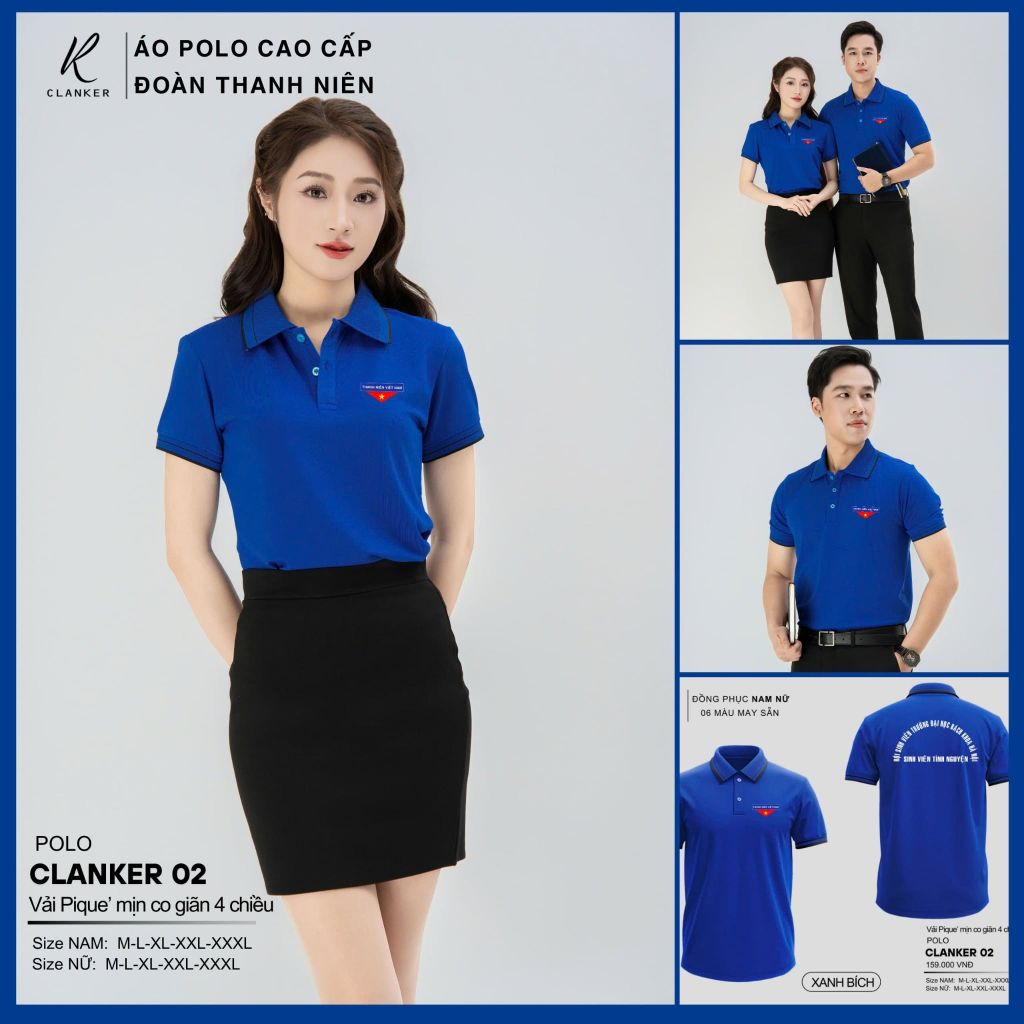 Áo Polo Đoàn Thanh Niên Việt Nam Cờ Đỏ Sao Vàng Nam Nữ