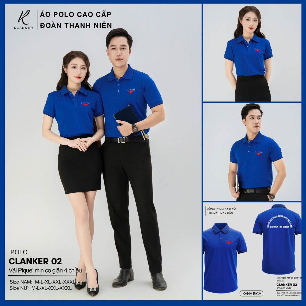 Áo Polo Đoàn Thanh Niên Việt Nam Cờ Đỏ Sao Vàng Nam Nữ