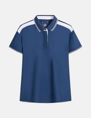 Áo Polo Thể Thao Cao Cấp Clanker 05 Nam Nữ Màu Xanh Than Viền Trắng