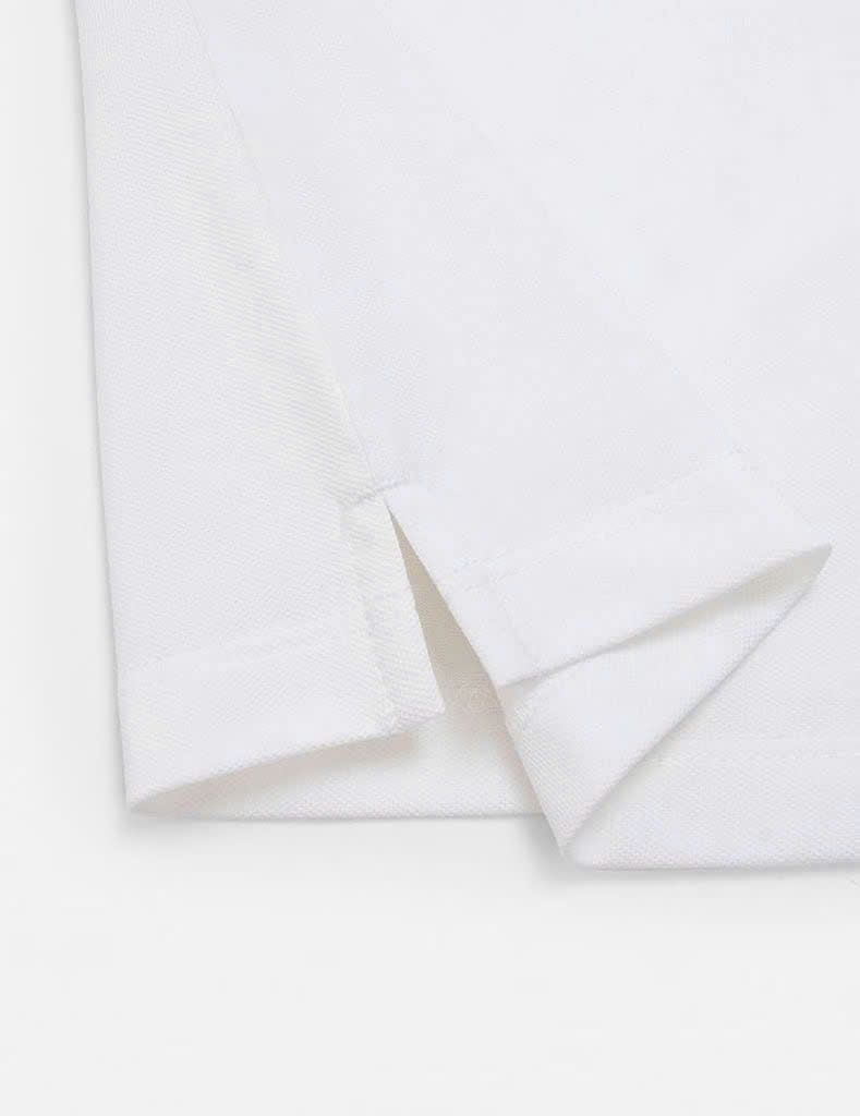 Áo Polo Thể Thao Cao Cấp Clanker 06 Nam Nữ Màu Trắng Xanh Có Viền