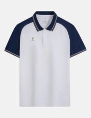 Áo Polo Thể Thao Cao Cấp Clanker 06 Nam Nữ Màu Trắng Xanh Có Viền