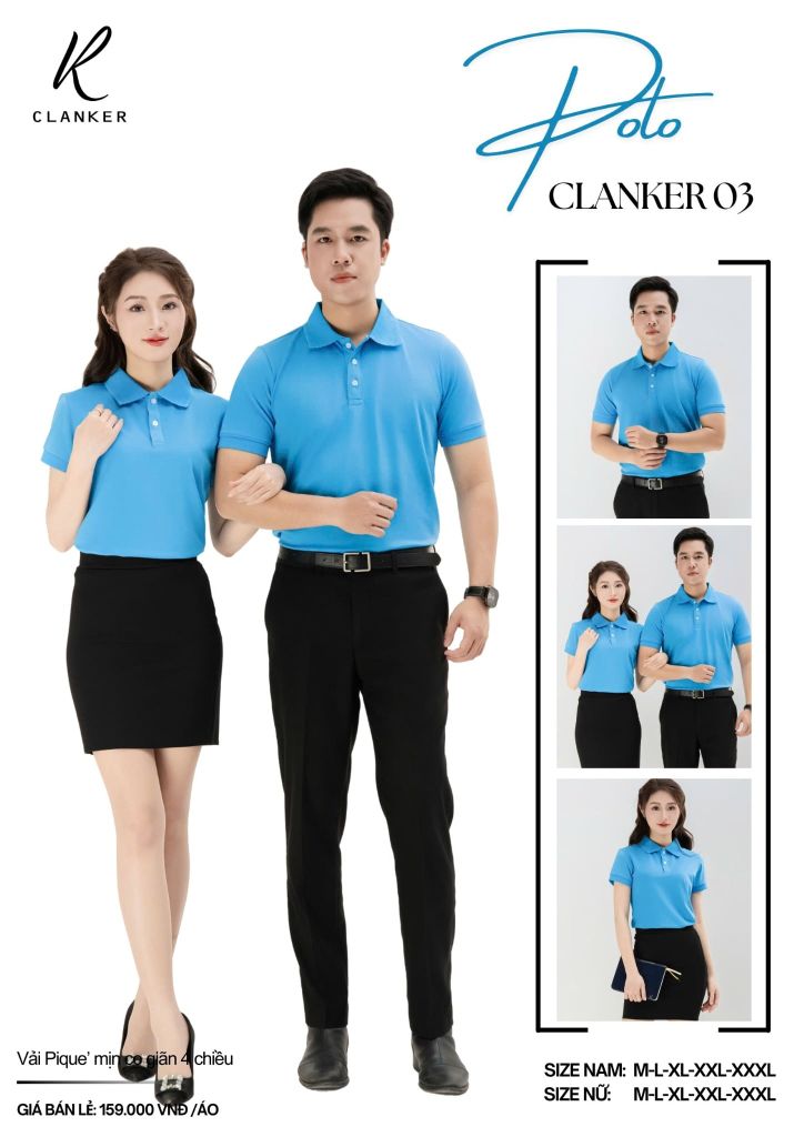 Áo Polo Thể Thao CLANKER 03 Màu Xanh Lý