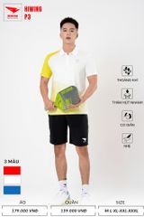 Áo Pickleball, Cầu Lông Hiwing P3 –  Màu Vàng