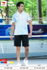 Áo Cầu Lông , Pickleball Hiwing W8 - Màu Trắng