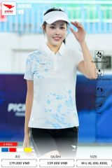 Áo Cầu Lông , Pickleball Hiwing W8 - Màu Trắng