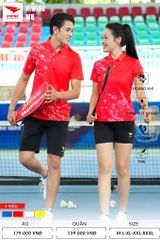 Áo Cầu Lông , Pickleball Hiwing W8 - Màu Xanh