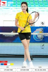 Áo Cầu Lông , Pickleball Hiwing W8 - Màu Vàng