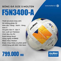 Bóng đá Molten F5N3400-A size 5