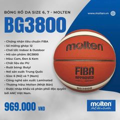 Quả Bóng Rổ Molten BG 3800