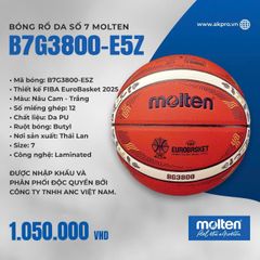 Quả bóng rổ Molten B7G3800-E5Z