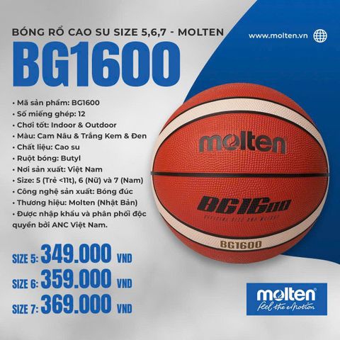 Quả Bóng Rổ Molten BG 1600
