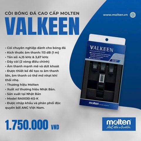 Còi bóng đá cao cấp Molten Valkeen
