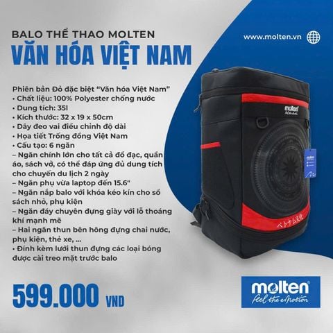 Balo Thể thao đa năng Molten “Văn hóa Việt Nam”