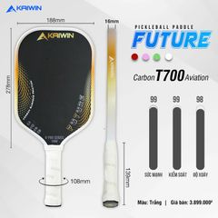 Vợt Pickleball Kaiwin Future T700 16mm Màu Trắng