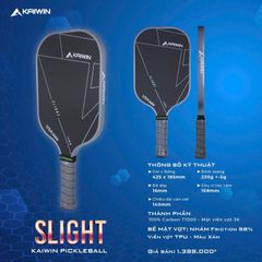 Vợt Pickleball Kaiwin Slight T1000 16mm Màu Xám