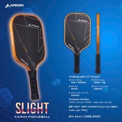 Vợt Pickleball Kaiwin Slight T1000 16mm Màu Cam