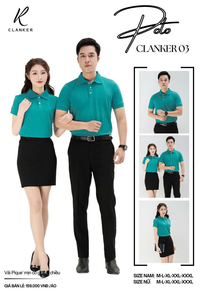 Áo Polo Thể Thao CLANKER 03 Màu Xanh Lý