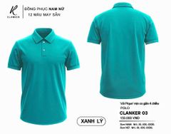 Áo Polo Thể Thao CLANKER 03 Màu Xanh Lý