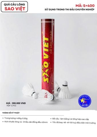 Hộp Cầu Lông Thi Đấu Sao Việt S400