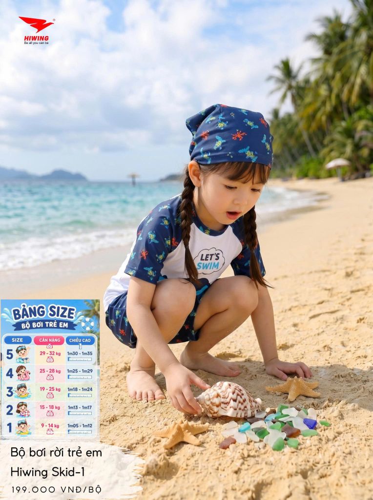 Bộ bơi trẻ em HIWING SKID-1 khủng long trắng