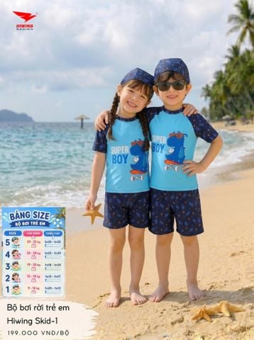 Bộ bơi trẻ em HIWING SKID-1 khủng long xanh
