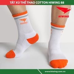 Tất Thể Thao Hiwing 88 Màu Trắng Cam